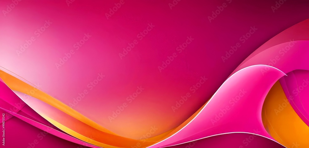 Fototapete a vibrant abstract composition with a gradient of pink and orange hues, creating a dynamic and visually striking effect