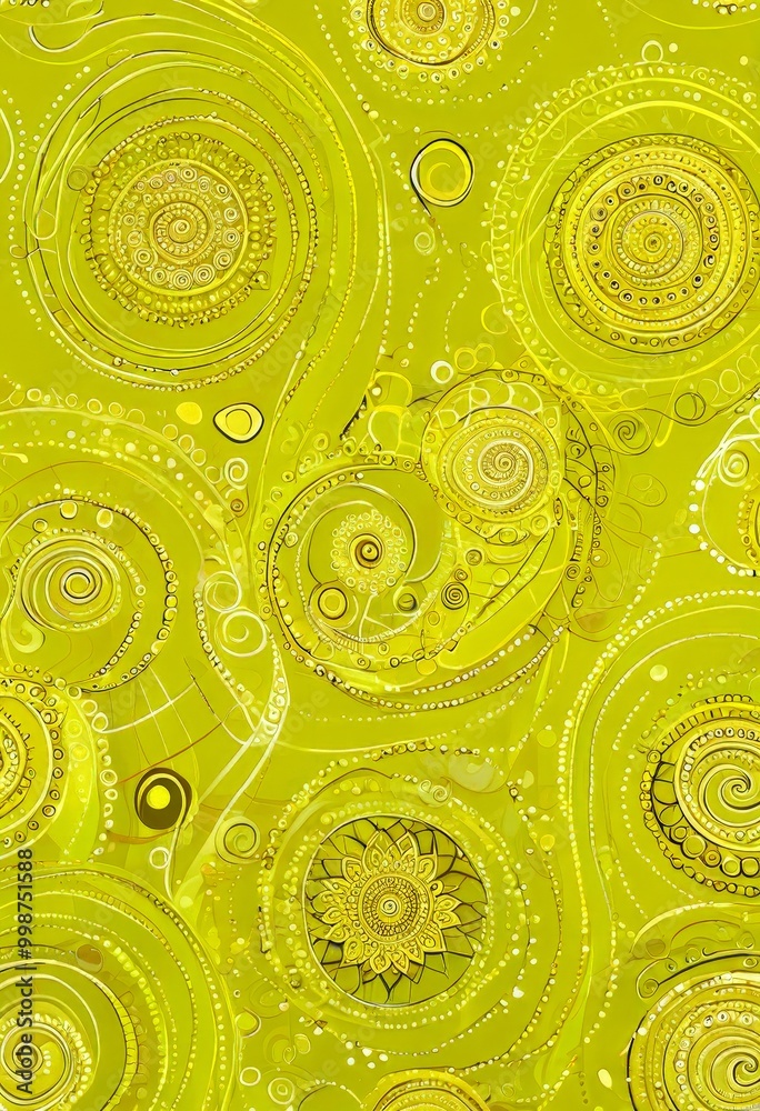 Fototapete a vibrant abstract pattern with a mix of yellow, green, and white colors the pattern consists of var