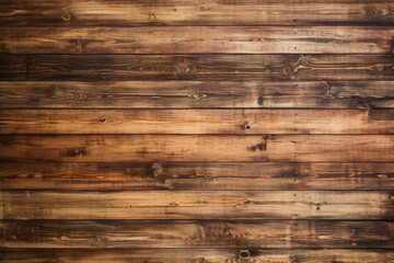 Obraz premium Rustic brown wood planks with natural texture and color variations perfect for showcasing culinary creations or setting the scene for lifestyle imagery