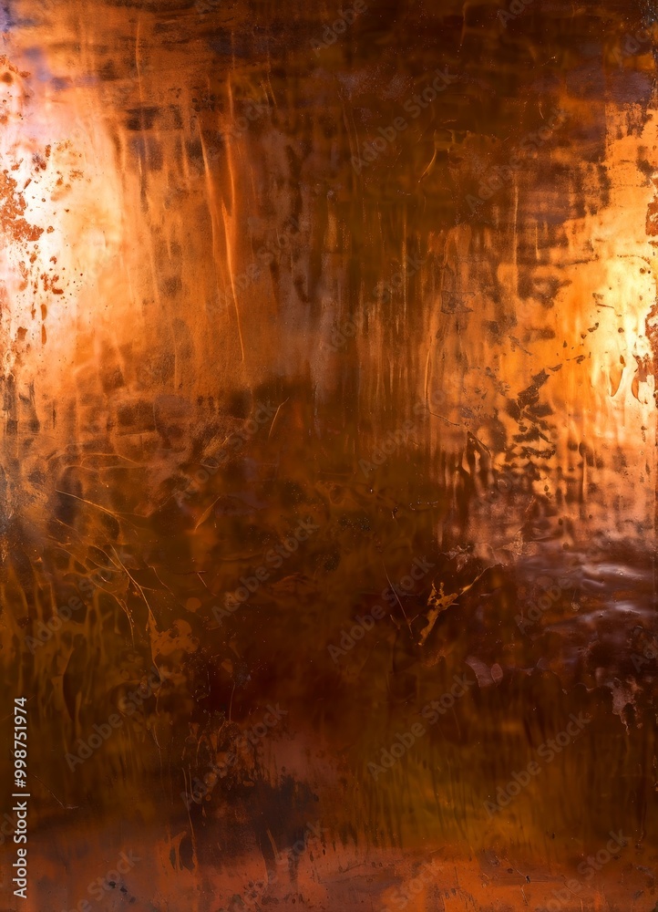 Leinwandbilder a textured surface with a warm, reddish-brown hue, giving it a rustic and aged appearance The surface is covered in small, irregularly shaped particles, creating a sense of