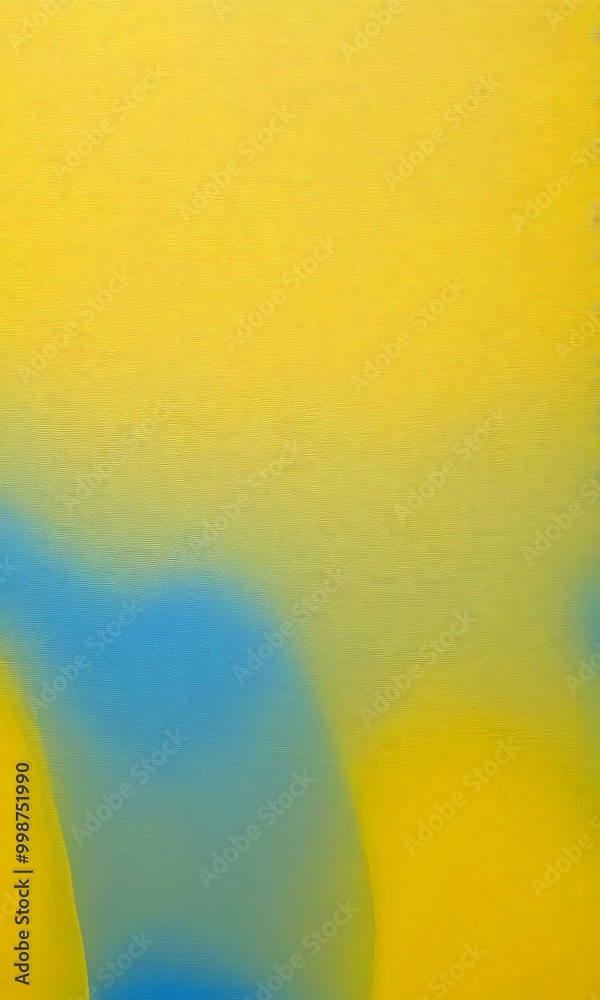 Poster a vibrant abstract composition with a gradient of yellow and blue hues the yellow section is more pr