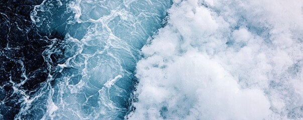 A frozen waterfall mid-thaw, the powerful flow slowly breaking free from its icy grasp