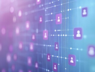 Virtual Community Events, members engaging in online discussions, set against a digital workspace background