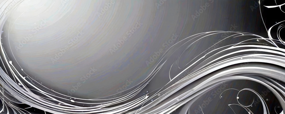 Aufkleber a white abstract background with a wave-like pattern of curved lines and swirls, creating a sense of movement and fluidity