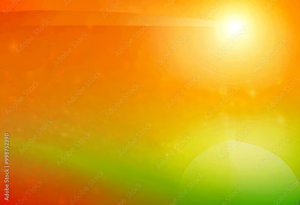 Poster a vibrant, abstract background with a gradient of warm colors, including orange, yellow, and green, 