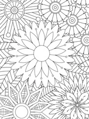 Flowers Coloring Pages For Adules