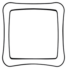 PNG Square shape frame line white background.