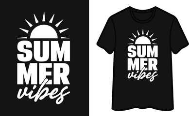 Summer Vibes Quote T-Shirt Design
