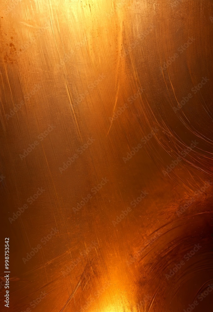 Poster a textured, metallic surface with a warm, golden hue the surface appears to be scratched and has a r