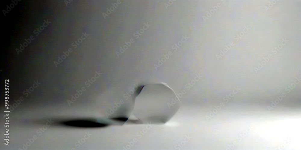 Poster a transparent, translucent, and translucent object is shown against a plain white background