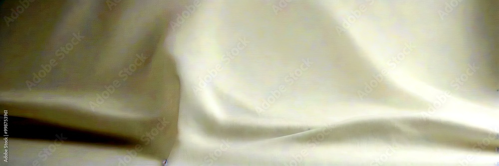 Poster A close-up view white fabric surface, with a subtle texture and folds, creating a soft and flowing appearance