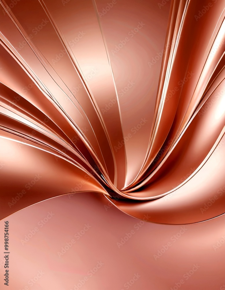 Aufkleber a close-up view metallic surface with a repeating pattern of curved lines, creating a sense of movement and depth The color palette is dominated by shades of pink