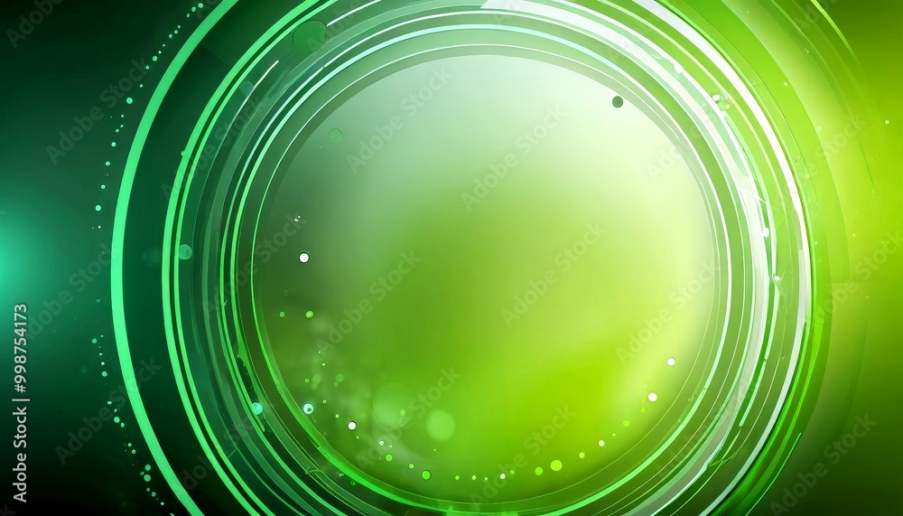 Poster a circular pattern with a gradient of green and black, creating a visually striking and abstract design