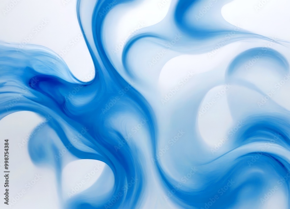 Poster a swirling pattern of blue and white hues, creating an abstract and dynamic visual effect