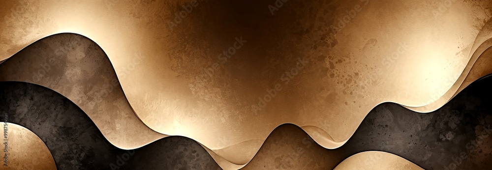 Poster a textured abstract background with a gradient of brown and black tones, creating a sense of depth and movement