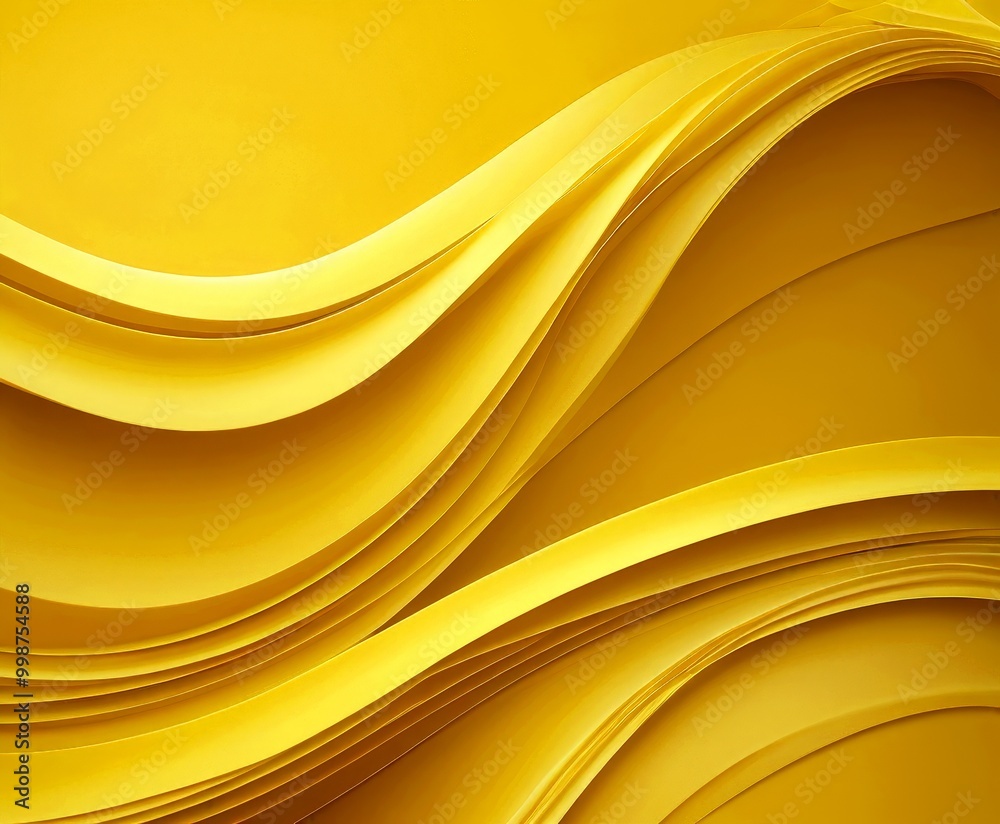 Aufkleber a repeating pattern of overlapping yellow and orange paper shapes, creating a dynamic and visually striking composition
