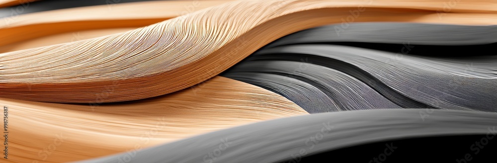 Poster the wallpaper is an abstract wavy lines background with a dark fluid wavy texture, voronoi texture b