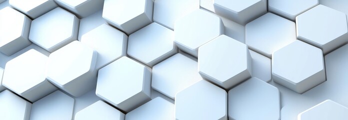 Fototapeta premium Transparent grey hexagon embossed on white. Abstract tortoiseshell. Abstract honeycomb. Abstract pattern football.