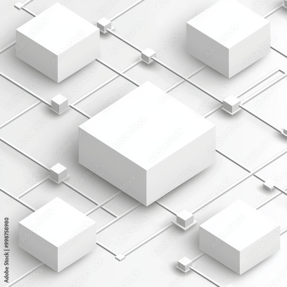 Poster the background is composed of abstract geometric blocks in a polygon shape