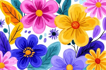 The summer decoration pattern is floral flower spring leaf illustration art watercolor.
