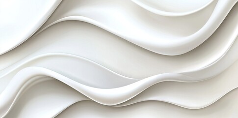 Obraz premium A seamless 3D wave pattern with wavy texture on a white background. Stock image.