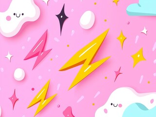 An abstract background with spikes and lightning