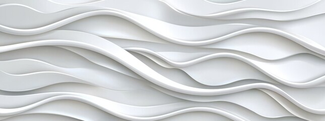 Obraz premium Embossed porcelain background texture with subtle white embossing. Monochrome light grey minimalist organic wavy stripes and luxury agate pattern.