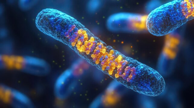 Chromosomes visible during metaphase, illuminated under a microscope