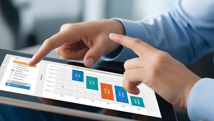Tablet Touchscreen with Workflow Management Interface