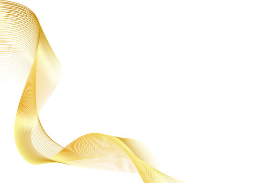 Abstract Golden Wave Lines Vector Illustration Background