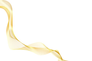 Abstract Golden Wave Lines Vector Illustration Background