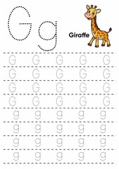 A-Z Alphabet Tracing Work Sheet for Kids, A4 Size Paper Ready for Print