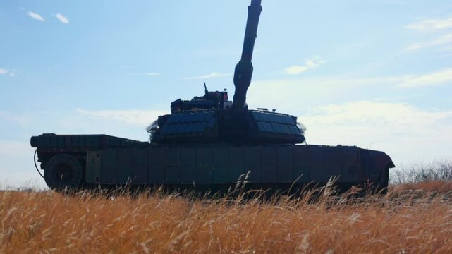 American Abrams tank at a training ground in Ukraine. Big machines.