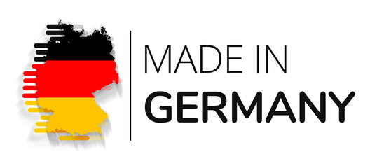 Fototapeta premium map of Germany, stripes as rounded lines 