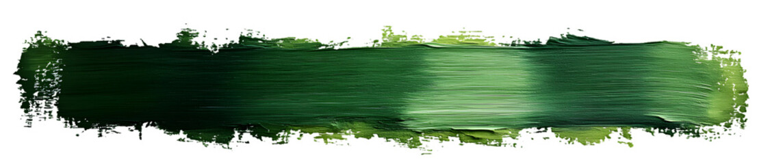 Olive Green stroke of paint isolated on transparent background, reflecting sustainability and nature