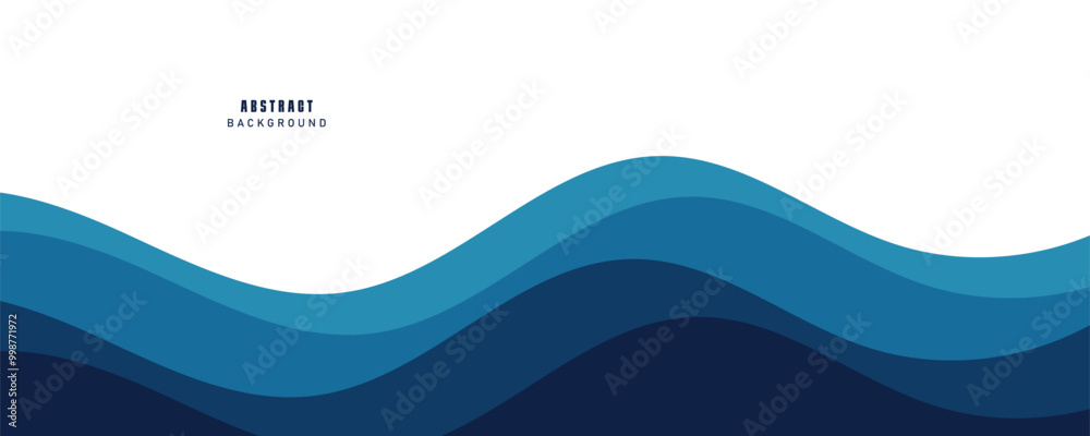 Wall mural abstract wave layer vector background illustration