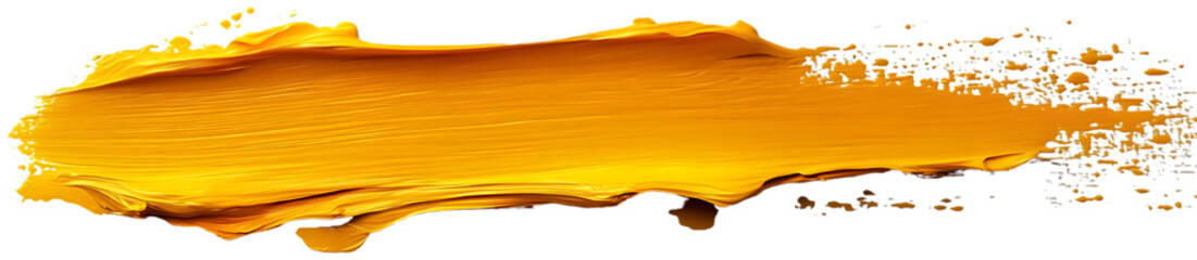 Sunshine Yellow textured paint streak isolated, offering a bright and optimistic feel to your design