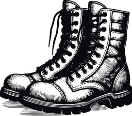 Monochrome Cosmonaut Boot Icon Concept Vector Illustration Design Silhouette Style