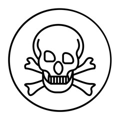 Toxic Symbol Vector Line Icon Design