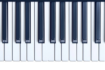 Naklejka premium Piano keys isolated on transparent background.