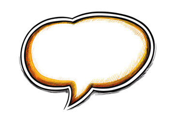 Fototapeta premium Colorful speech bubble illustration isolated on transparent background.