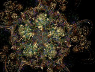 Imaginatory fractal abstract background Image