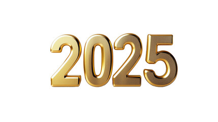 Symbol roku '2025', zaprezentowany na przezroczystym tle, wyróżnia się nowoczesnym i minimalistycznym designem. 
