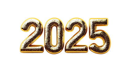 Symbol roku '2025', zaprezentowany na przezroczystym tle, wyróżnia się nowoczesnym i minimalistycznym designem. 