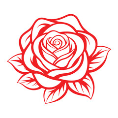 vector rose flower,design with illustration