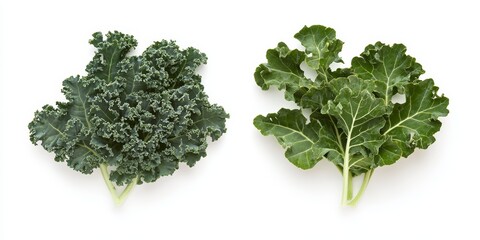 Obraz premium Kale on a white isolated background.
