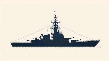 Fototapeta premium silhouette of a ship