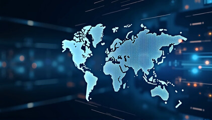 Background of global broadband technology, including ultrafast broadband and connections, digital cybertech mobility, and high-speed worldwide data transport 
