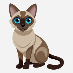 Pet cat vector image illustration and artwork
