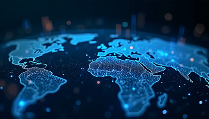 Background of global broadband technology, including ultrafast broadband and connections, digital cybertech mobility, and high-speed worldwide data transport 
